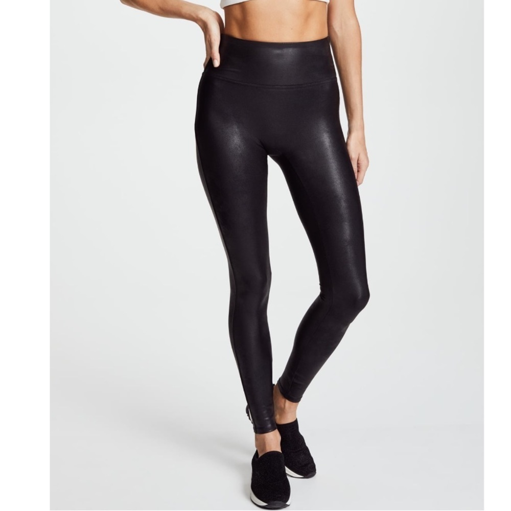 SPANX Faux Leather Moto Leggings